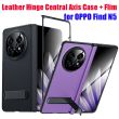 Genuine Leather Hinge Central Axis Case + Tempered Flim for OPPO Find N5