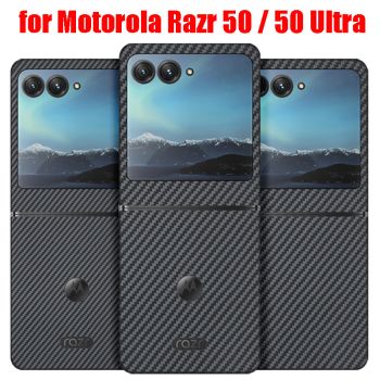 Aramid Carbon Fiber Case for Motorola Moto Razr 50 Ultra