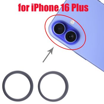 Rear Camera Glass Lens Metal Outside Protector Hoop Ring for iPhone 16 Plus