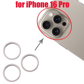 Rear Camera Glass Lens Metal Outside Protector Hoop Ring for iPhone 16 Pro