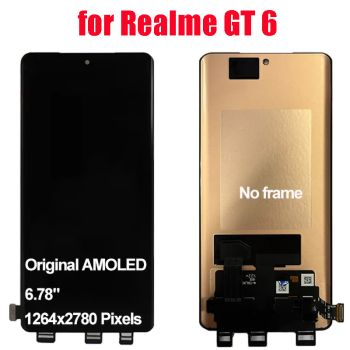 Original AMOLED Display + Touch Screen Digitizer Assembly for Realme GT 6