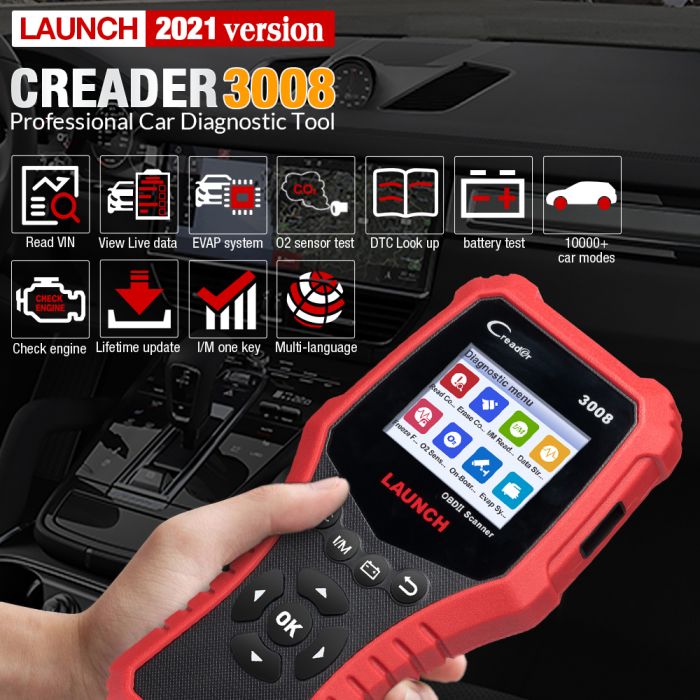 LAUNCH X431 CR3008 OBDII Automotive Scanner OBD2 Code