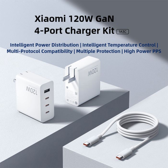 Xiaomi 120W GaN 4-Ports Charger Kit (1A3C)