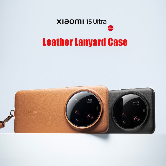 Xiaomi 15 Ultra Leather Lanyard Case