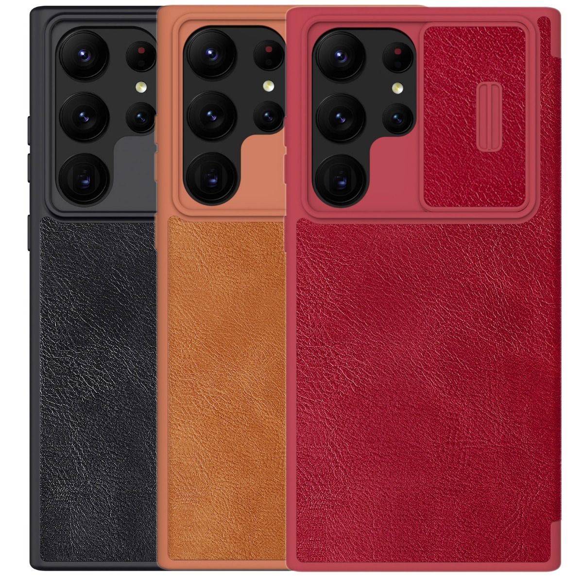 Samsung Galaxy S23 Plus case red NILLKIN QIN PRO LEATHER