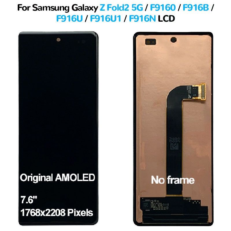 Original For Samsung Galaxy Z Fold2 Display Lcd Screen With Frame