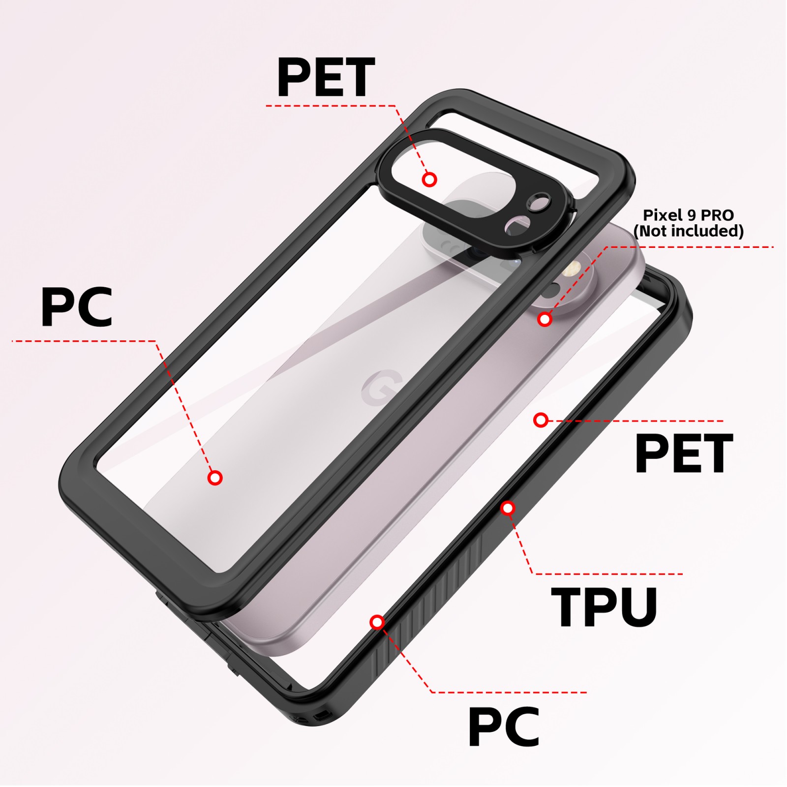  Google Pixel 9 Pro Waterproof Case 