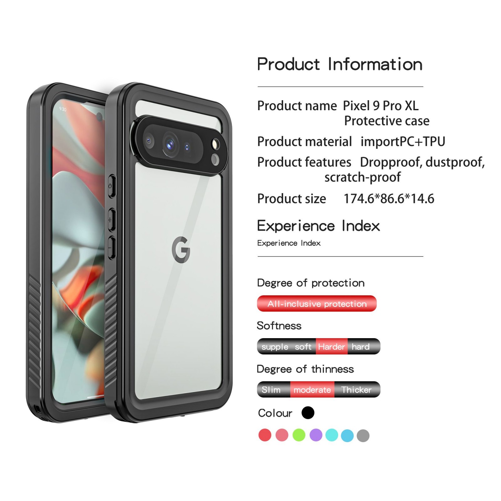  Google Pixel 9 Pro XL Waterproof Case 