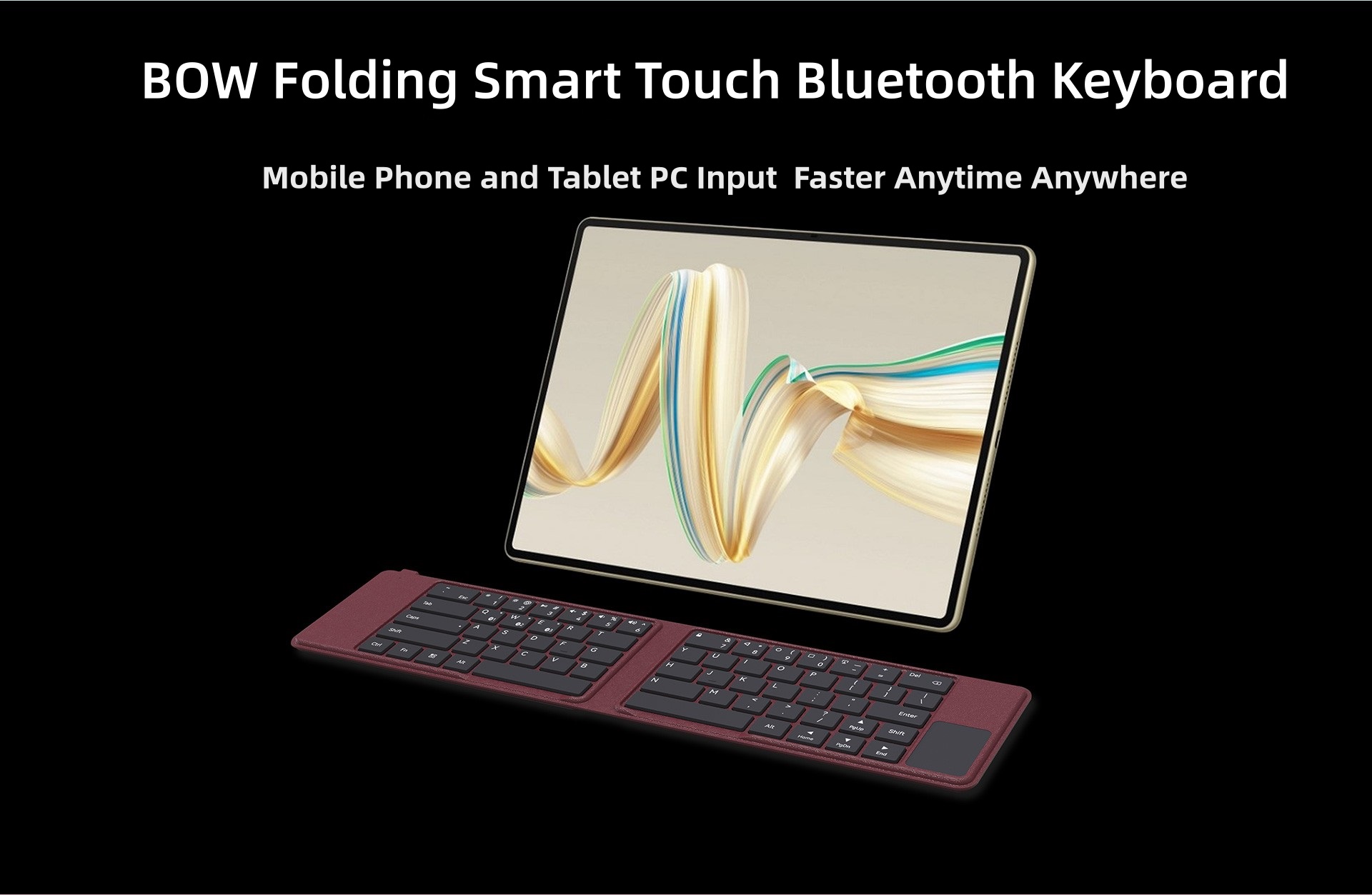 BOW Folding Bluetooth Keyboard for Huawei Mate XT Ultimate 