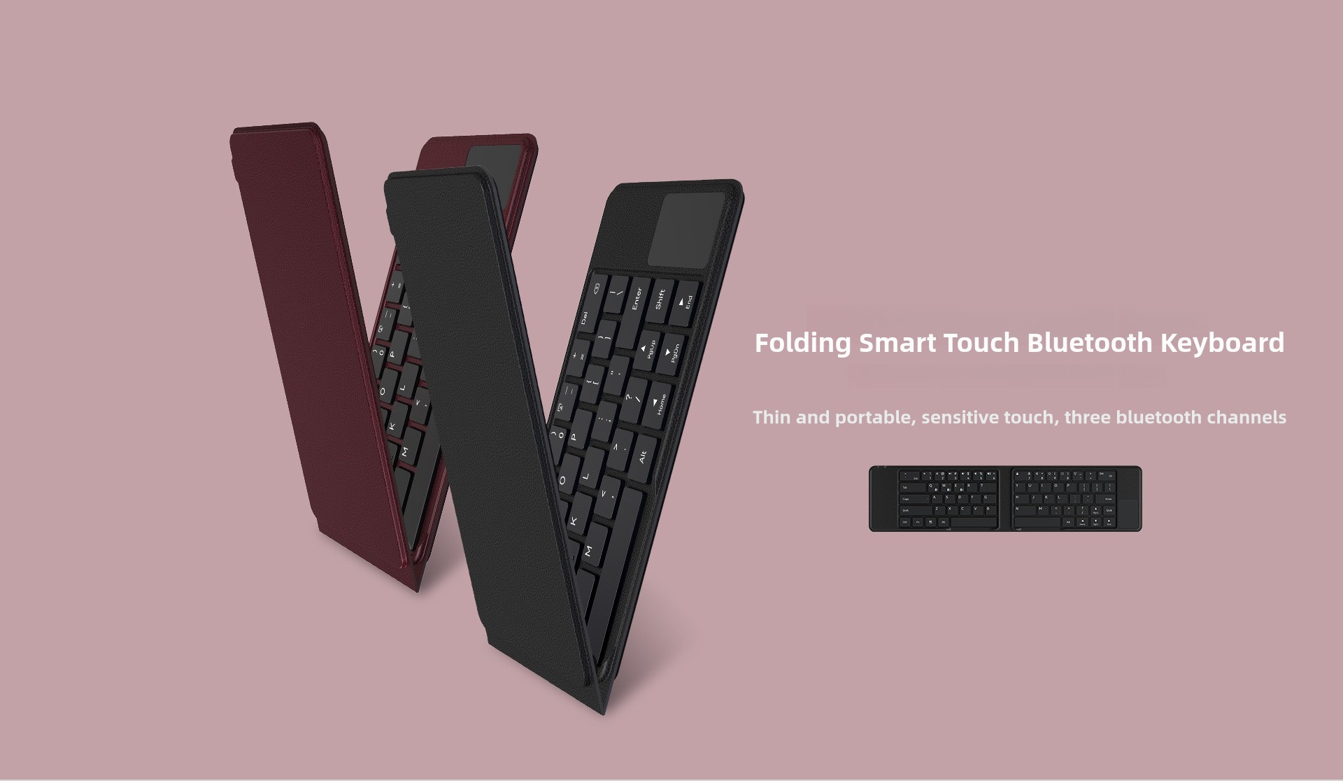 BOW Folding Bluetooth Keyboard for Huawei Mate XT Ultimate 