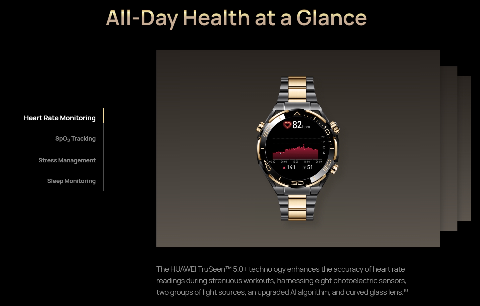 HUAWEI Watch Ultimate Design (18K Gold, Black) - HarmonyOS 1.5 - Bluetooth