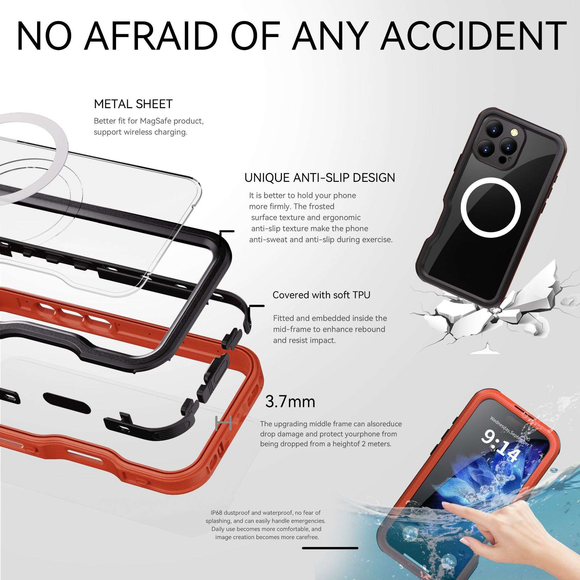  iPhone 16 Pro Max Waterproof Case 