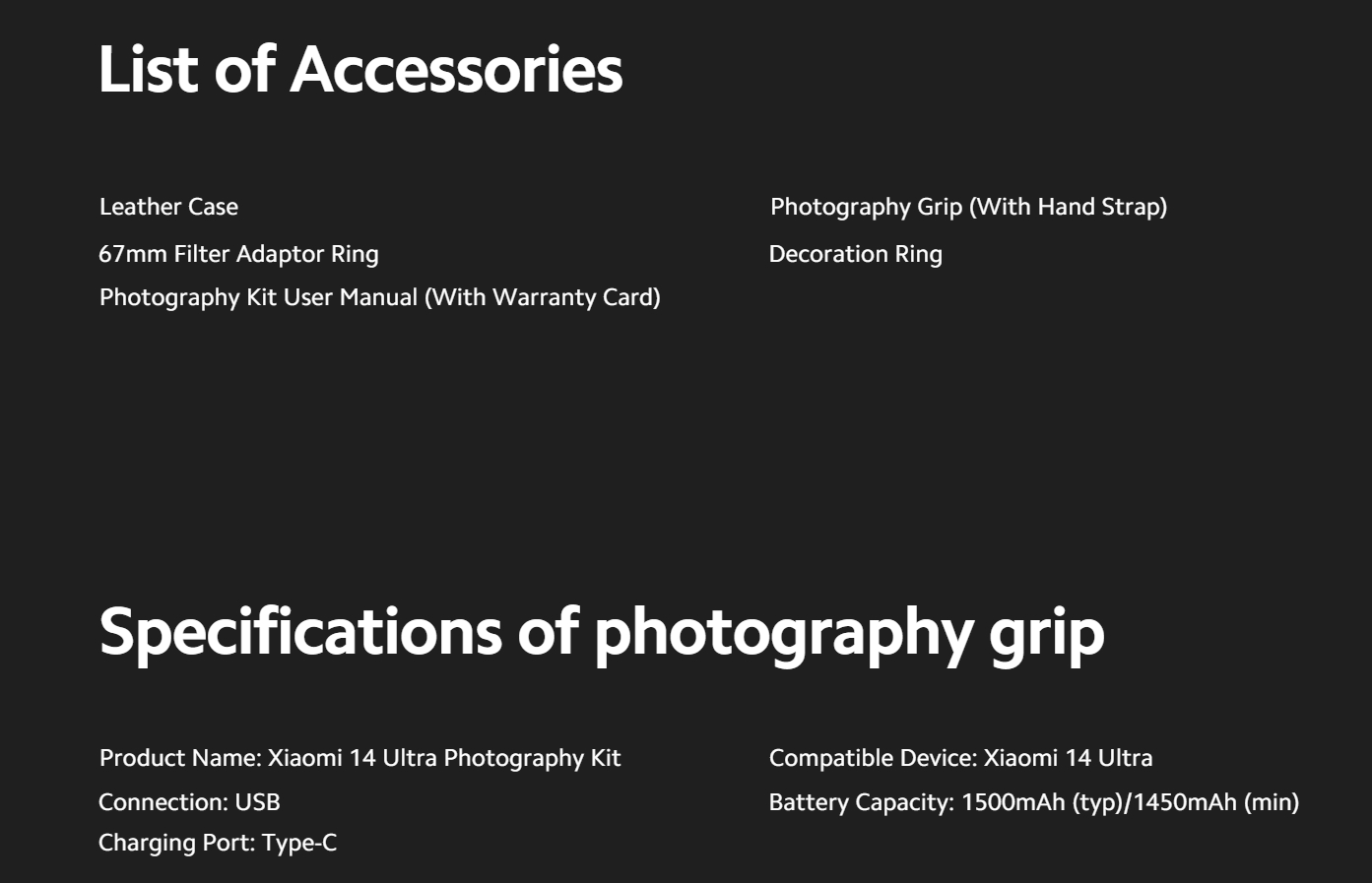 Xiaomi 14 Ultra Photography Kit